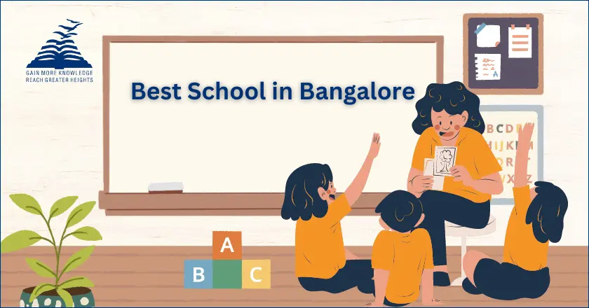 students with their teacher at the best school in Bangalore