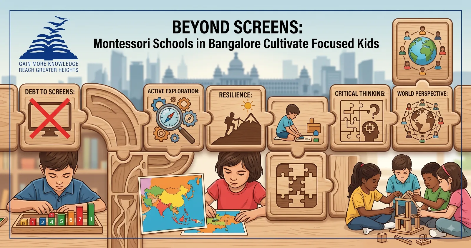 Screen-Free Childhood: How Montessori Classrooms in Bangalore Are Raising Focused Kids -Presidency Group of Schools